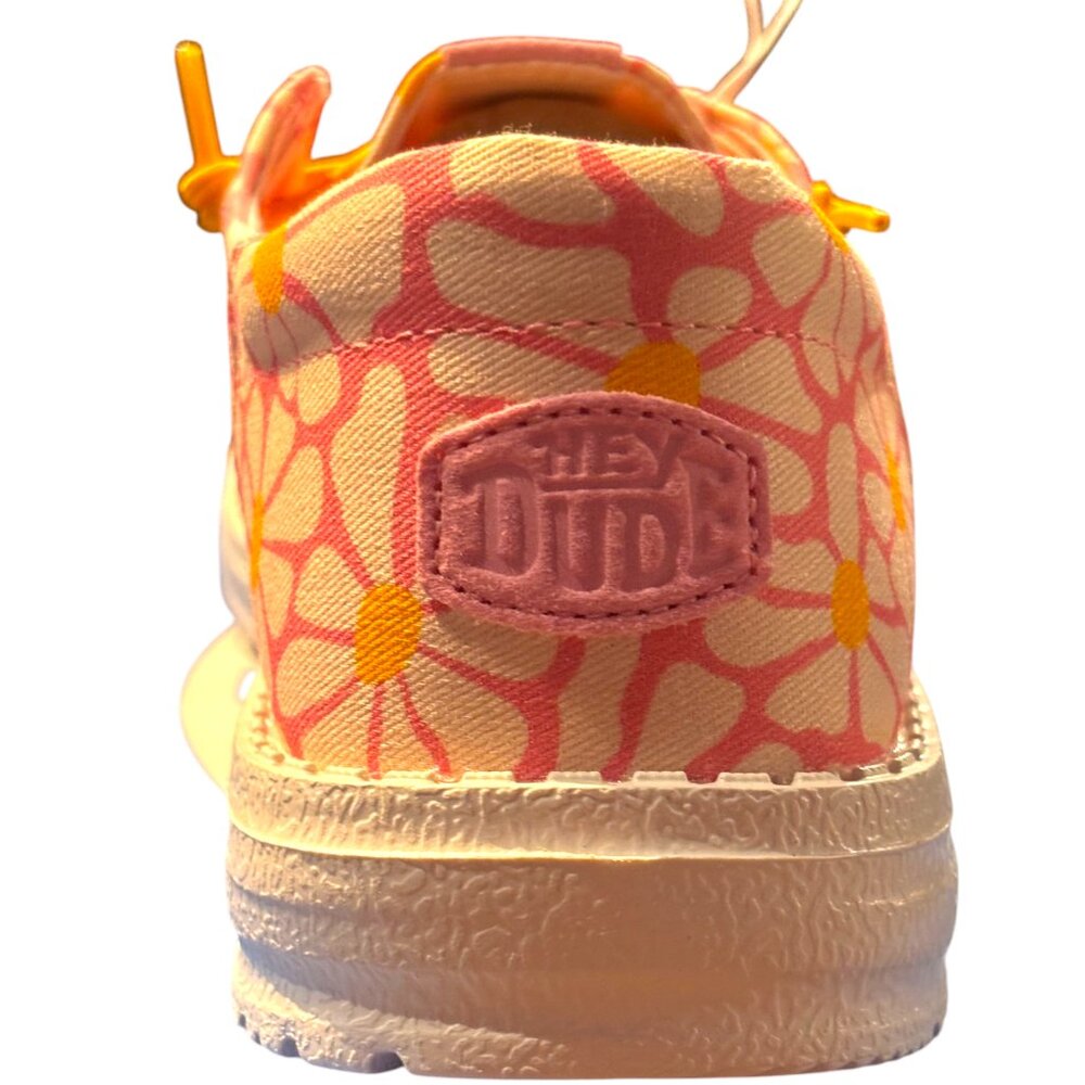 Hey Dude Wendy Funk Psychedelic Floral Pink Floral slip on canvas shoes sz 7 NIB - Picture 7 of 11
